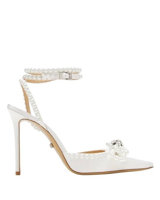 Mach & Mach Metallic Bow Embellished Pointed Toe Pumps