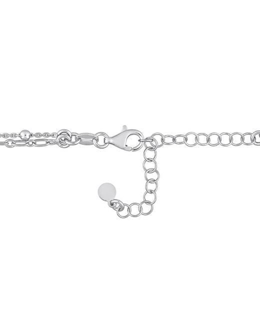 Amour Metallic Heart And Ball Bead Chain Necklace