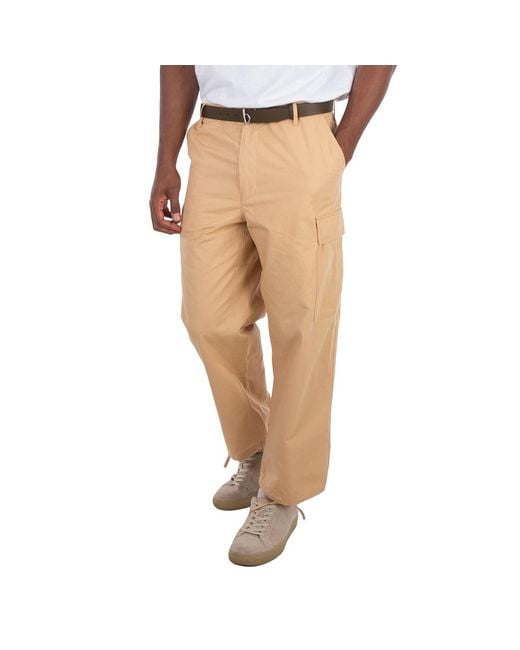 KENZO Natural Straight-Leg Cargo Pants for men