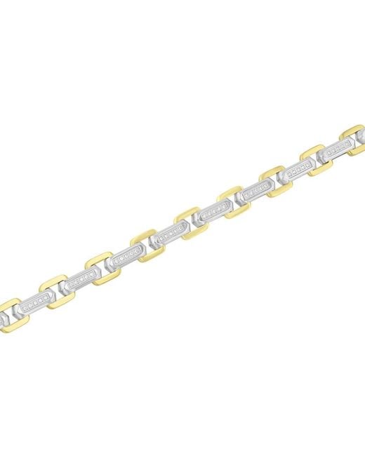 Robert Alton Metallic 1/3Ctw Diamond Stainless Steel Finish Bracelet for men