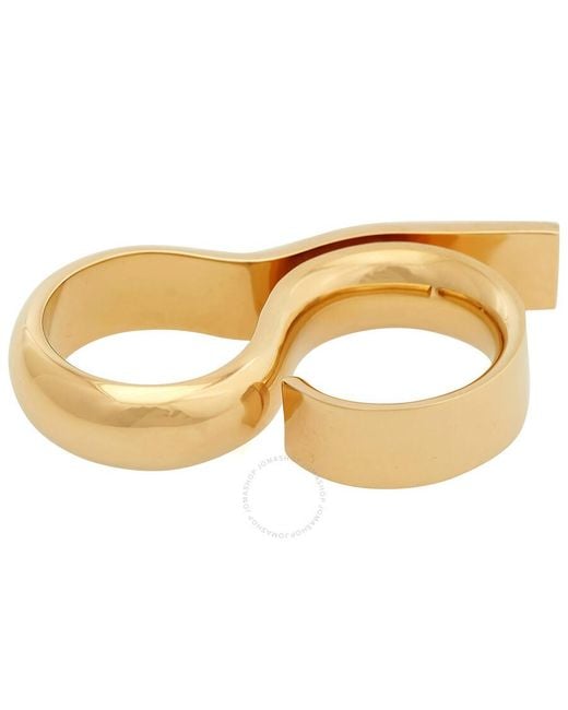 Burberry Multicolor Light Gold Gold-plated Eyelet Double Ring