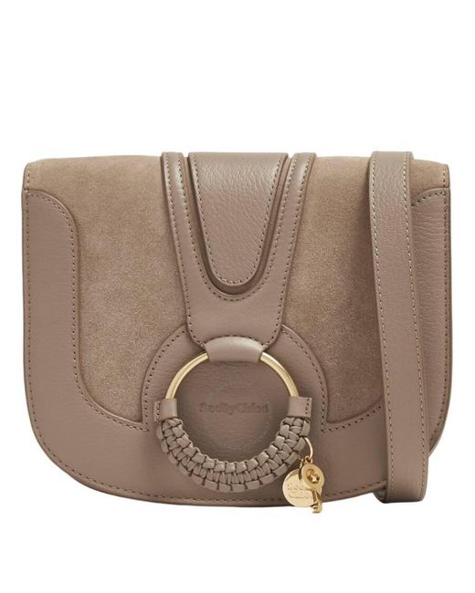 See By Chloé Brown Hana Leather And Suede Shoulder Bag