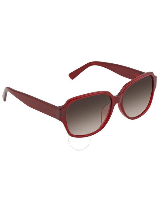 MCM Brown Bordeaux Rectangular Sunglasses 616sa 603 58