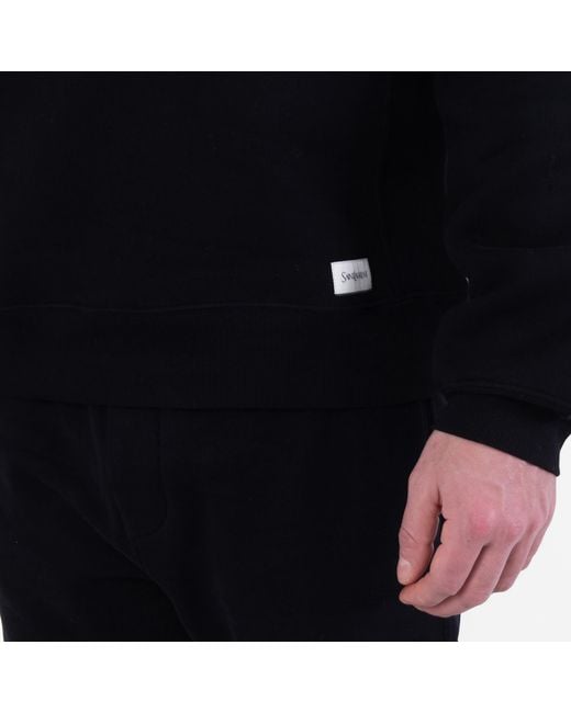 Saint Laurent Black Oversized Cotton Crewneck Sweatshirt for men