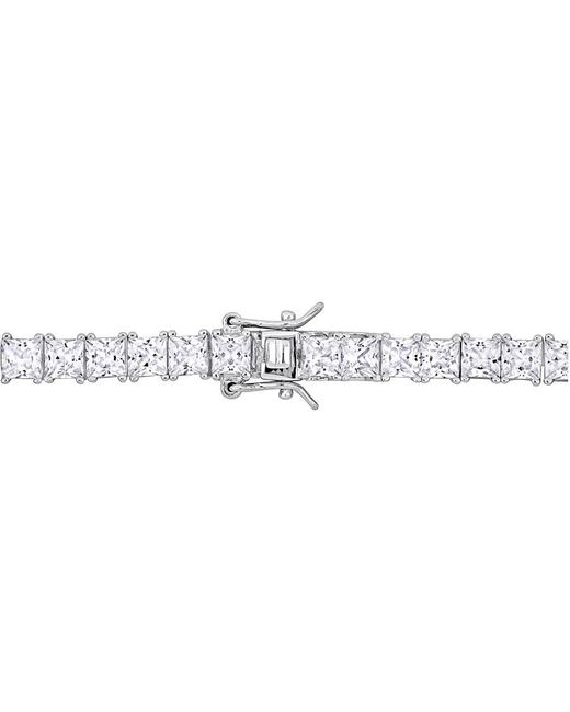 Amour Metallic 2-Piece Set 63Ct Tgw Created Sapphire Tennis Necklace And Bracelet for men