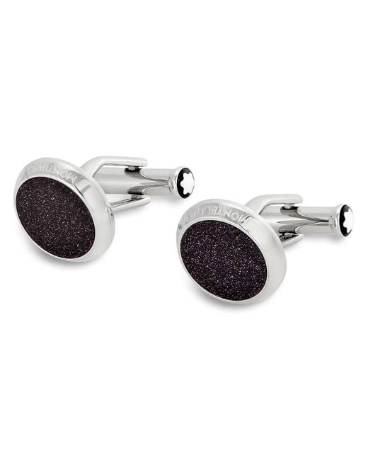 Montblanc Men's Metallic Stainless Steel Cuff Links 112906