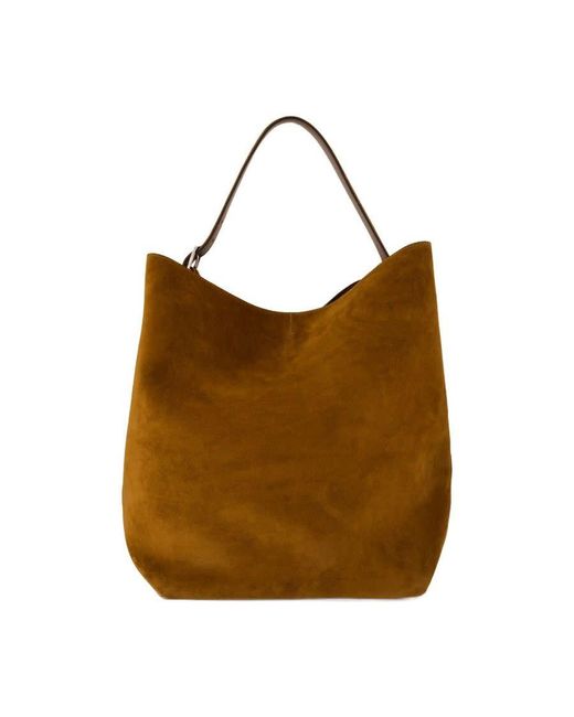 Totême Brown Suede Hobo Shoulder Bag