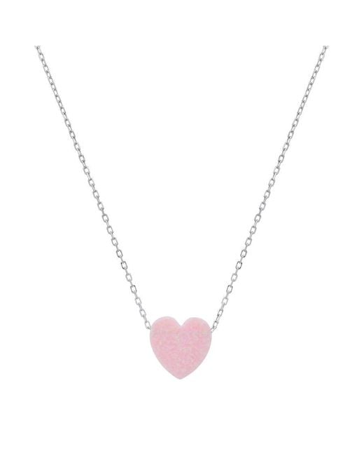 Kylie Harper Metallic Sterling Opal Heart Necklace for men