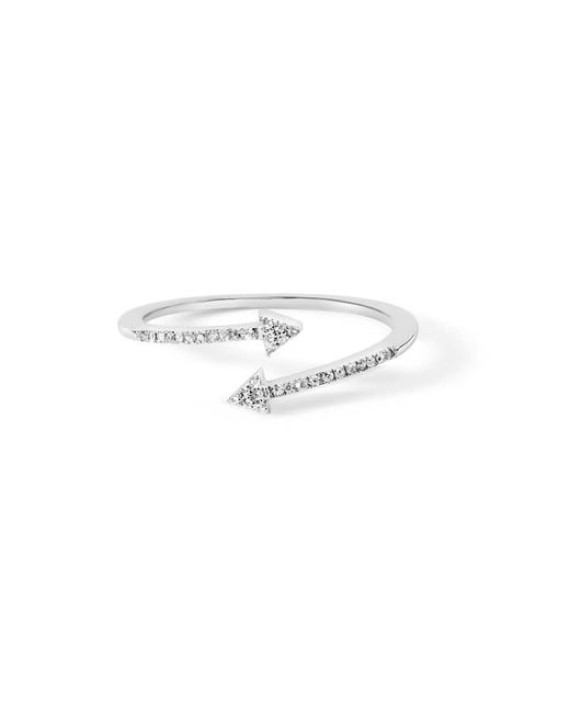 Haus of Brilliance White 925 Sterling 1/ Cttw Diamond Double Arrowhead Open Ring (I-J Color, I2-I3 Clarity)