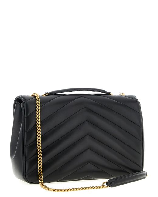 Saint Laurent Black Large "Loulou" Bag