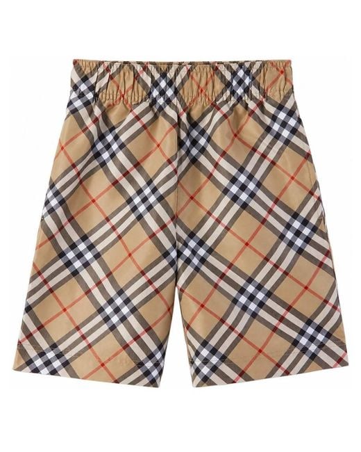 Burberry Blue Check Detail Shorts, Brand Size 4 Us for men