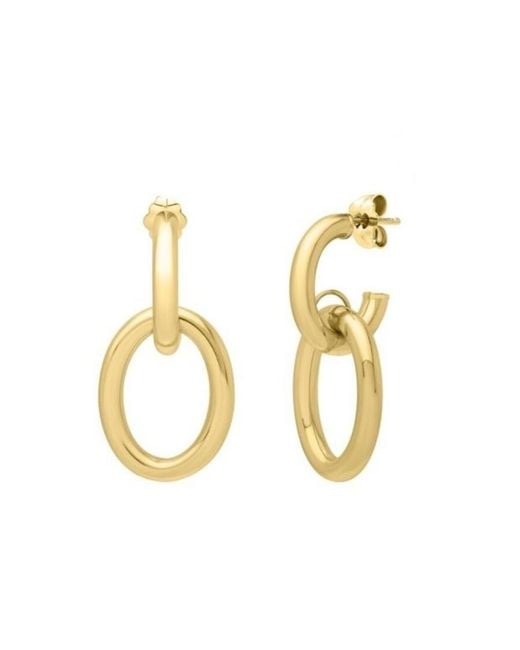 Tresorra Metallic 14K Interlocking Link Earrings