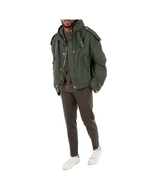 McQueen Green Hooded Jacket, Brand Size 50 (Us for men