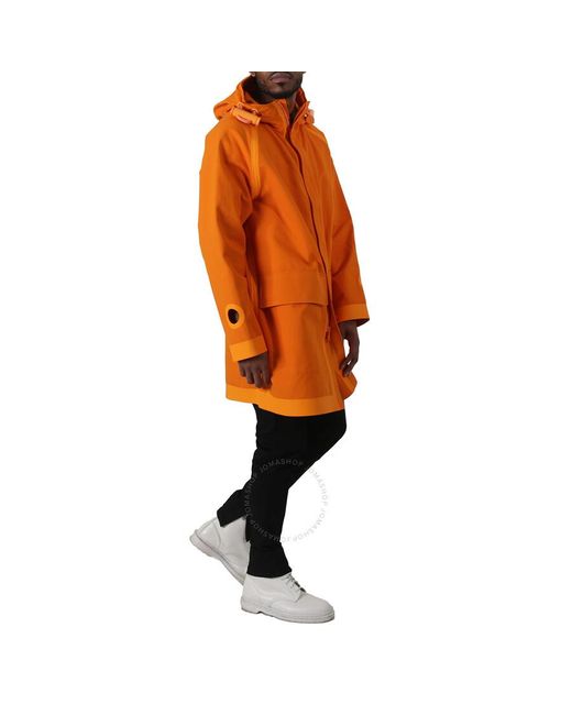 Burberry Orange Deep Cut-Out Detail Cotton Canvas Parka, Brand Size 54 (Us for men