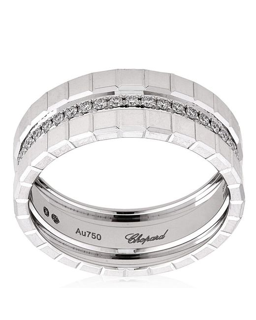 Chopard Metallic 18K Ice Cube Diamond Ring