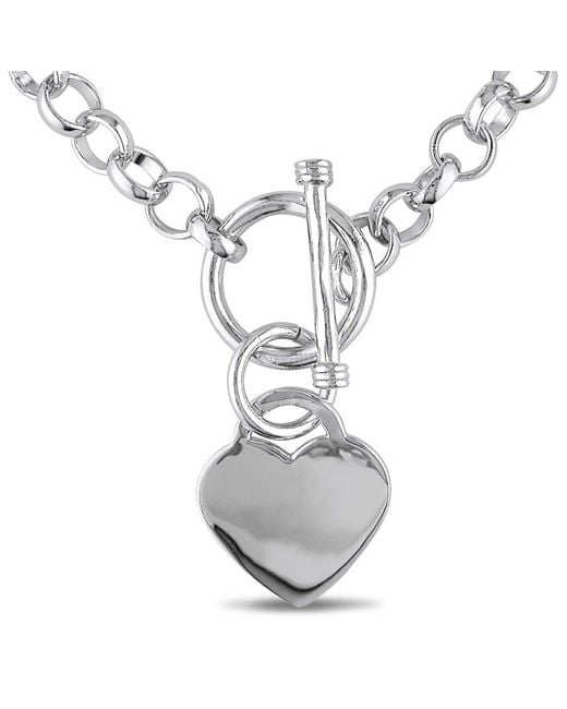 Amour Metallic Heart Charm Necklace for men