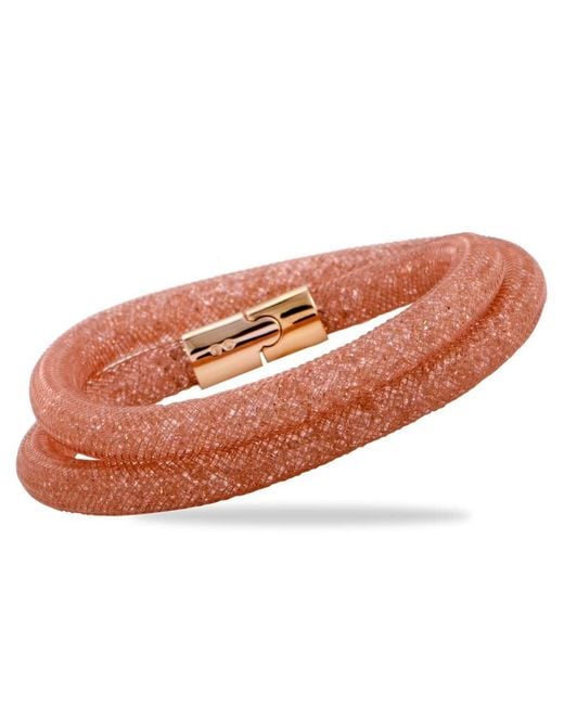 Swarovski Orange Stardust Rose Double Bracelet 5089853 Medium
