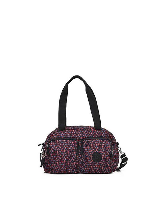 Kipling Purple Cool Defea Happy Squares Medium Shoulder Bag