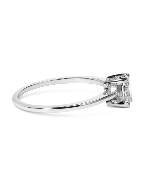 Haus of Brilliance White 14K 1/2 Cttw Oval Lab Grown Diamond 4 Prong Solitaire Engagement Ring