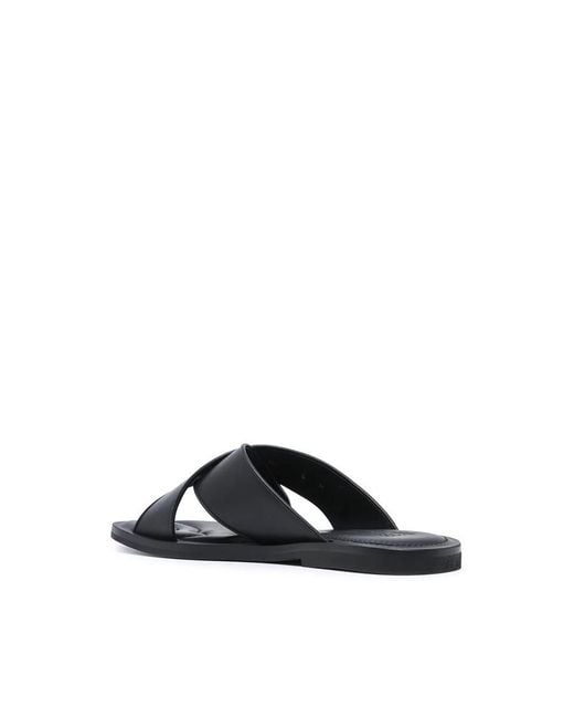 Ferragamo Blue Crossover Strap Sandals for men