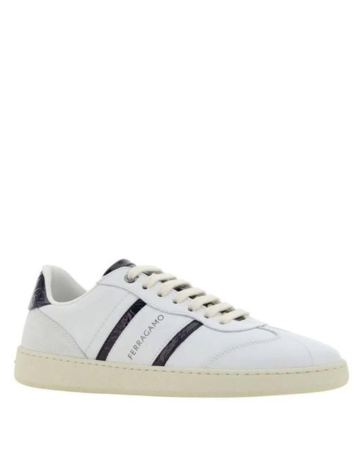 Ferragamo Gray Ferragamo Achille 2 Low-Top Sneakers