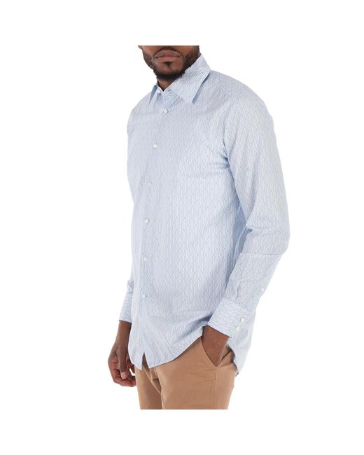 Boss Blue Long Sleeve Cotton Shirt, Brand Size 40 Neck for men