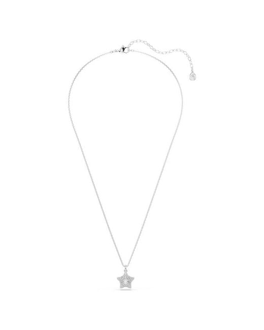 Swarovski Metallic Sublima Rhodium Plated Star Pendant Necklace for men