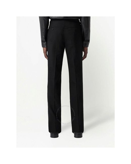 Burberry Black Equestrian Knight Motif Tailored Trousers for men