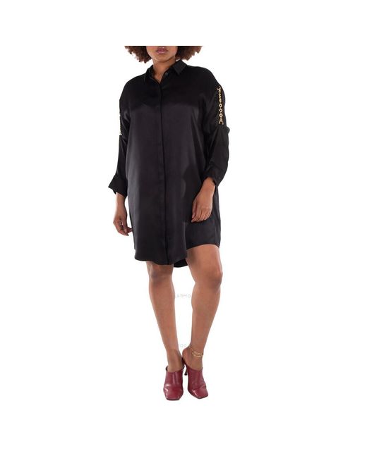ワンピース LOEWE Black Satin Shirt Dress Loewe Black Satin Shirt Dress | italist