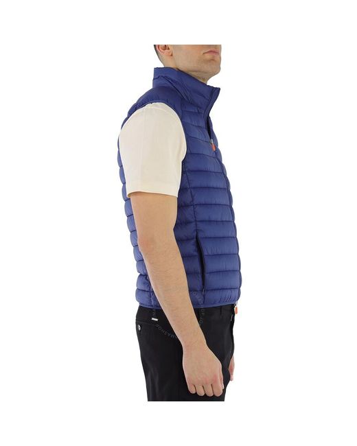 Save The Duck Blue Eclipse Adam Icon Puffer Vest for men