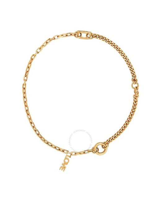 Burberry Metallic Gold-plated Love Necklace