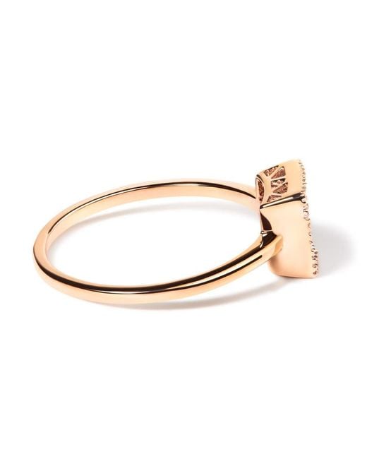 Haus of Brilliance Metallic 10K Rose 1/3 Cttw Invisible Set Princess Cut Diamond Composite Square Shape Ring