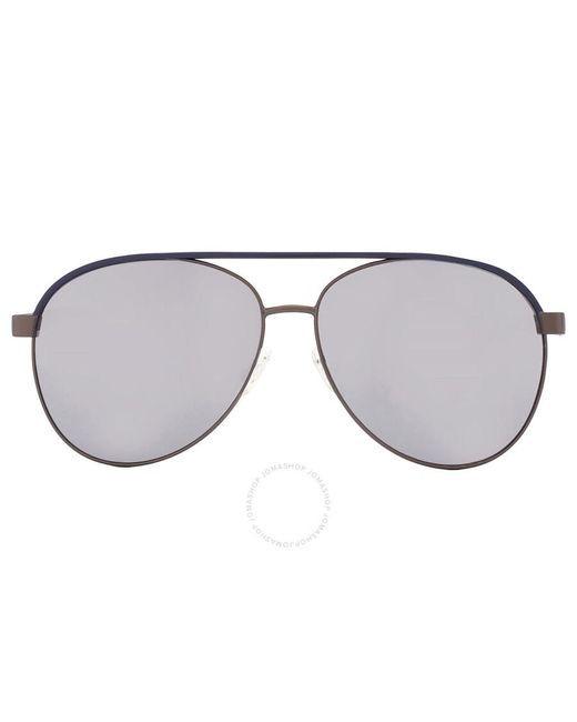 Guess Factory Metallic Smoke Mirror Pilot Sunglasses Gf0172 08c 60