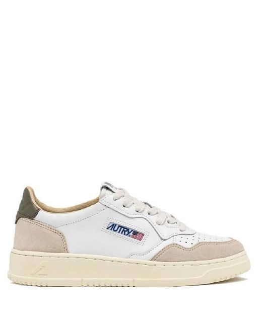 Autry White Medalist Low Sneakers for men