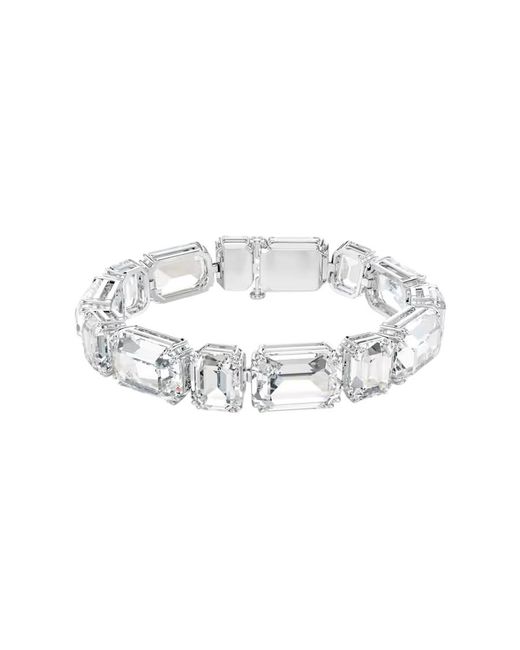 Swarovski Metallic Millenia Tennis Bracelet, Size Medium
