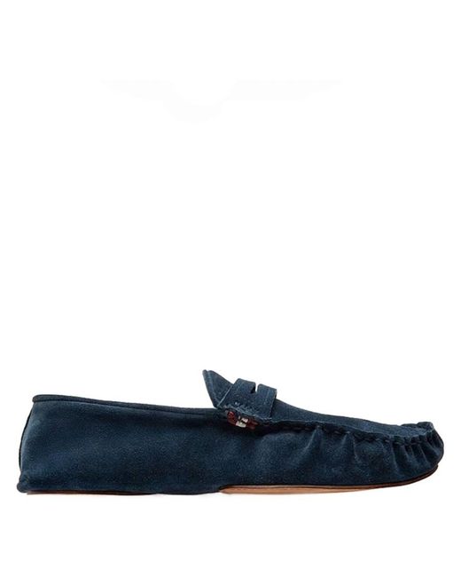 Bally Blue Yverdon Yvor Suede Loafers, Brand Size 42 Us for men