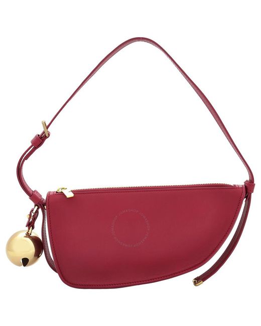 Burberry Pink Mini Shield Sling Bell Charm Leather Shoulder Bag