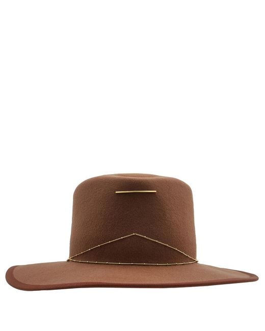Van Palma Brown Anna Wool Felt Hat
