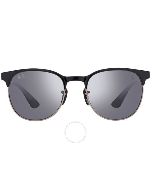 Ray-Ban Black Scuderia Ferrari Grey Gradient Mirror Silver Phant Sunglasses