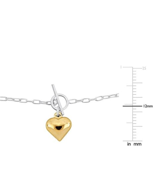 Amour Metallic Heart Charm Bracelet