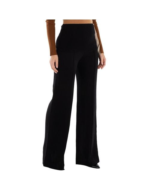 Chloé Black Ladies Wide Leg Flared Trousers, Brand Size 38 (Us