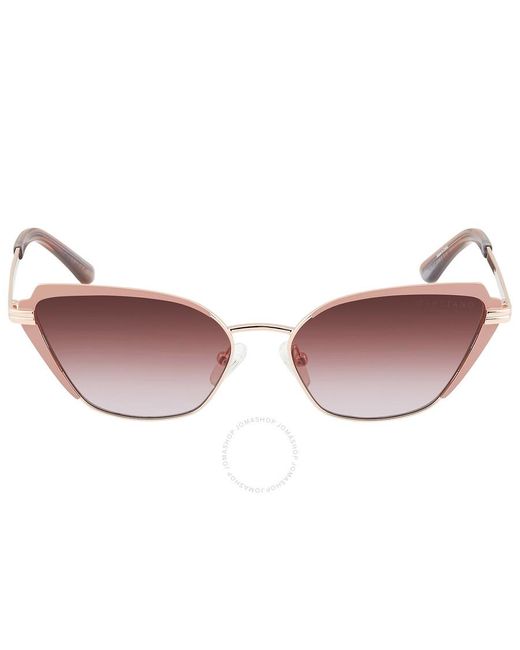 Guess Pink Gradient Brown Cat Eye Sunglasses