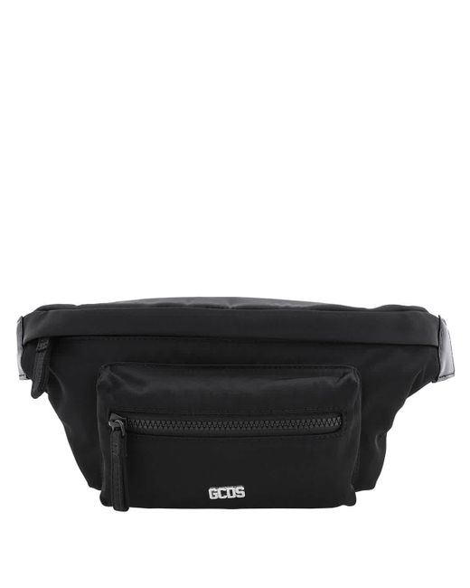 Gcds Marsupio Logo Patch Nylon Sling Bag in Black for Men | Lyst