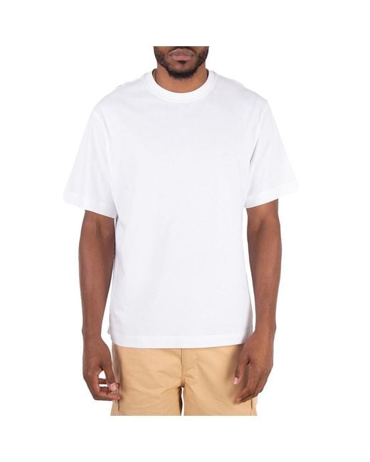 Burberry White Strawberry Print Cotton T-Shirt for men