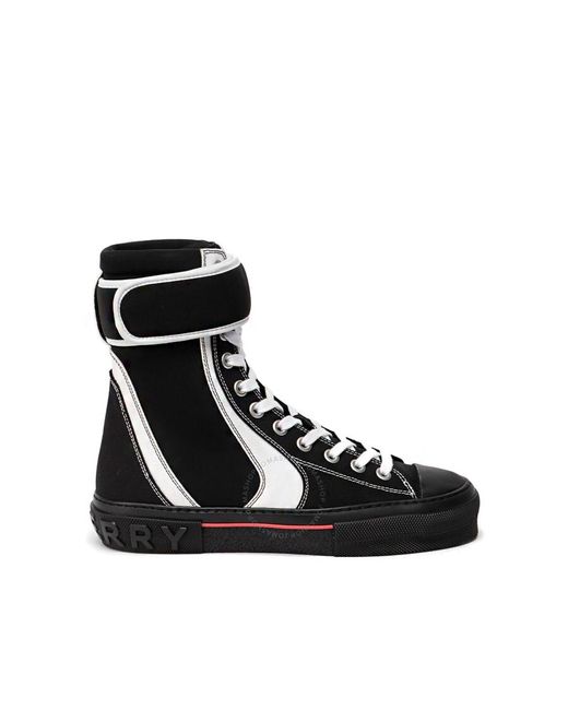 Burberry Black / White Jermaine Sub Contrast Hi-top Sneakers for men