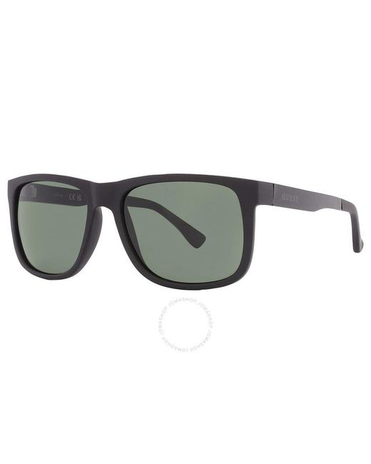 Guess Factory Gray Green Rectangular Sunglasses Gf0234 02n 54 for men