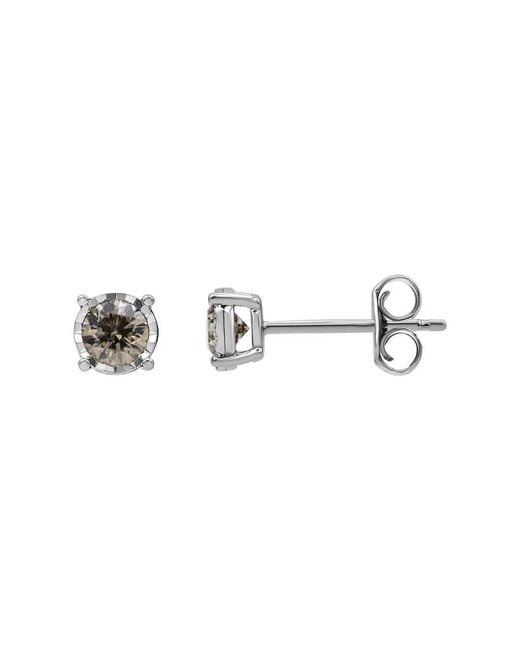 Brilliant Diamond Metallic 14Kt 0.62 Carat Lab Grown Diamond Stud Earrings For