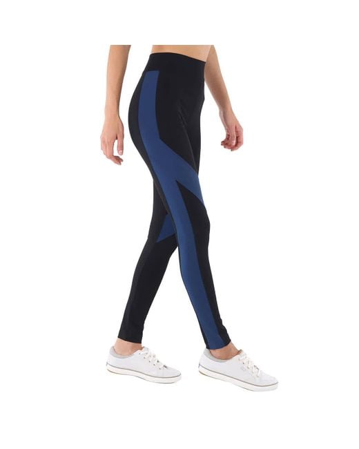 Burberry Blue Madden Colorblock Stretch Jersey leggings