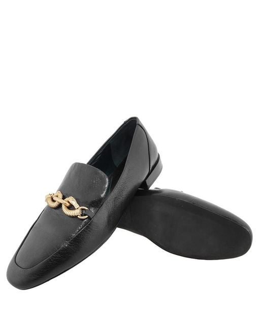 Tory Burch Black Jessa Leather Loafers