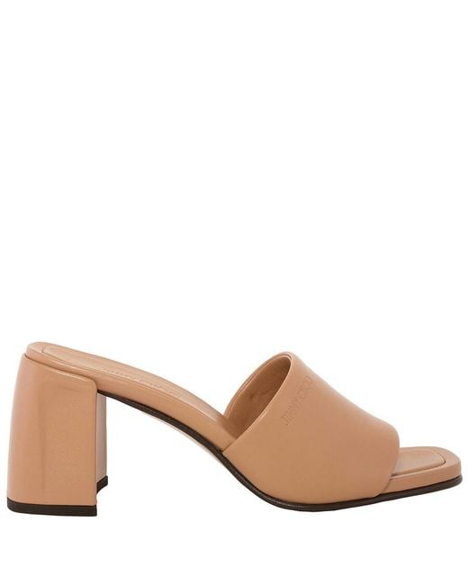 Jimmy Choo Brown Lena 70 Leather Sandals